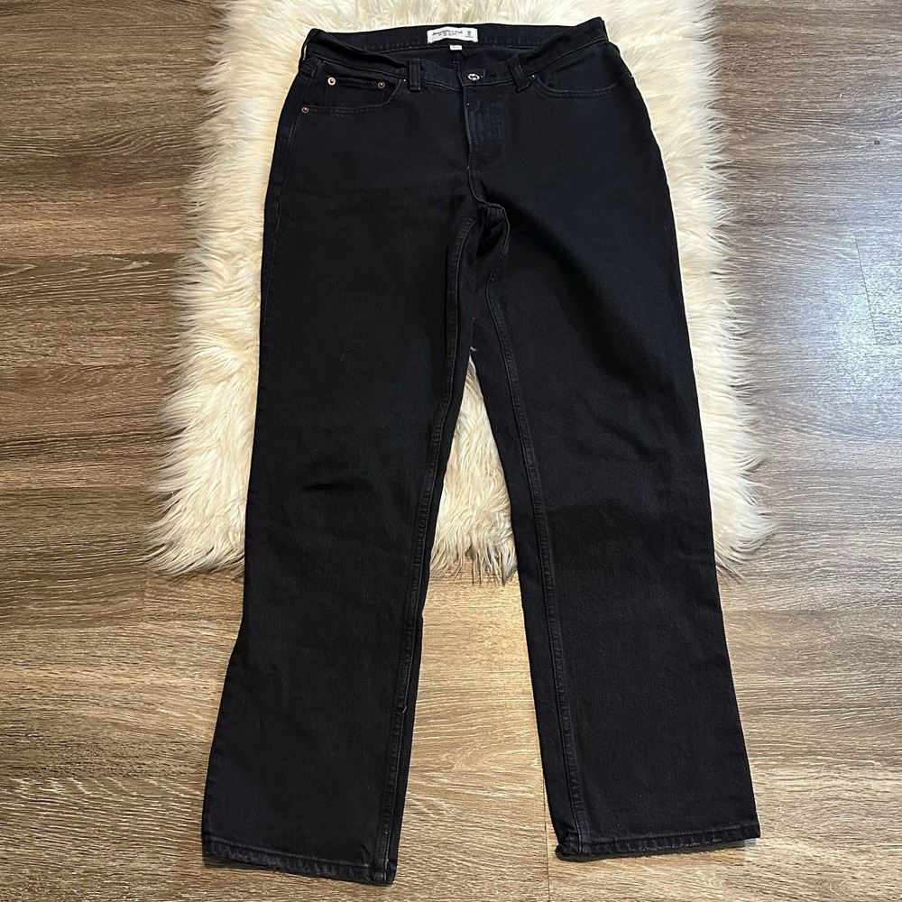 Abercrombie & Fitch 90s Straight Mid Rise Jeans Curve Love Size 28/6S
